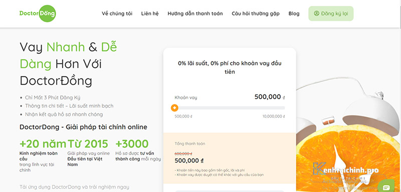 Web vay tiền online mới uy tín - Doctor Đồng 